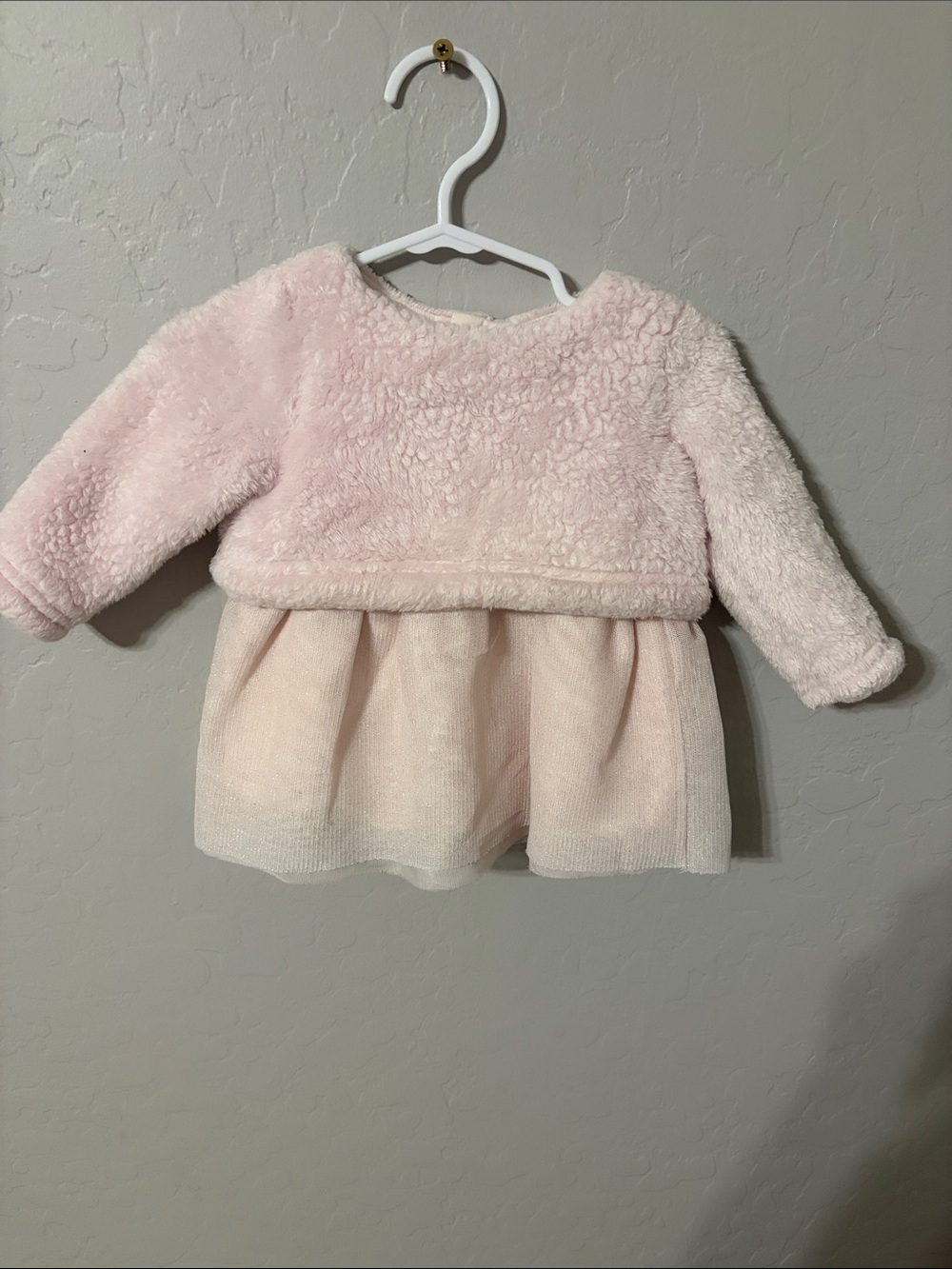 Cat & Jack Light Pink Plush Tulle Baby Dress
